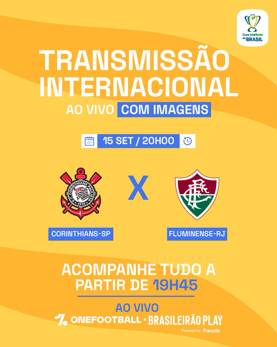 portaldatorcida's tweet photo. 🌍 Tenho transmissão para o mundo todo!

Está fora do Brasil e não quer perder um lance da #Semifinal? Vem comigo!

🆚 @Corinthians x @FluminenseFC

🗓️ 15/09
⏰ 20h (transmissão a partir das 19h45)
▶️ https://t.co/bzqMdV6GgC
▶️ https://t.co/VmlEK1WnLn

#CdBPeloMundo https://t.co/tKMYISBDog
