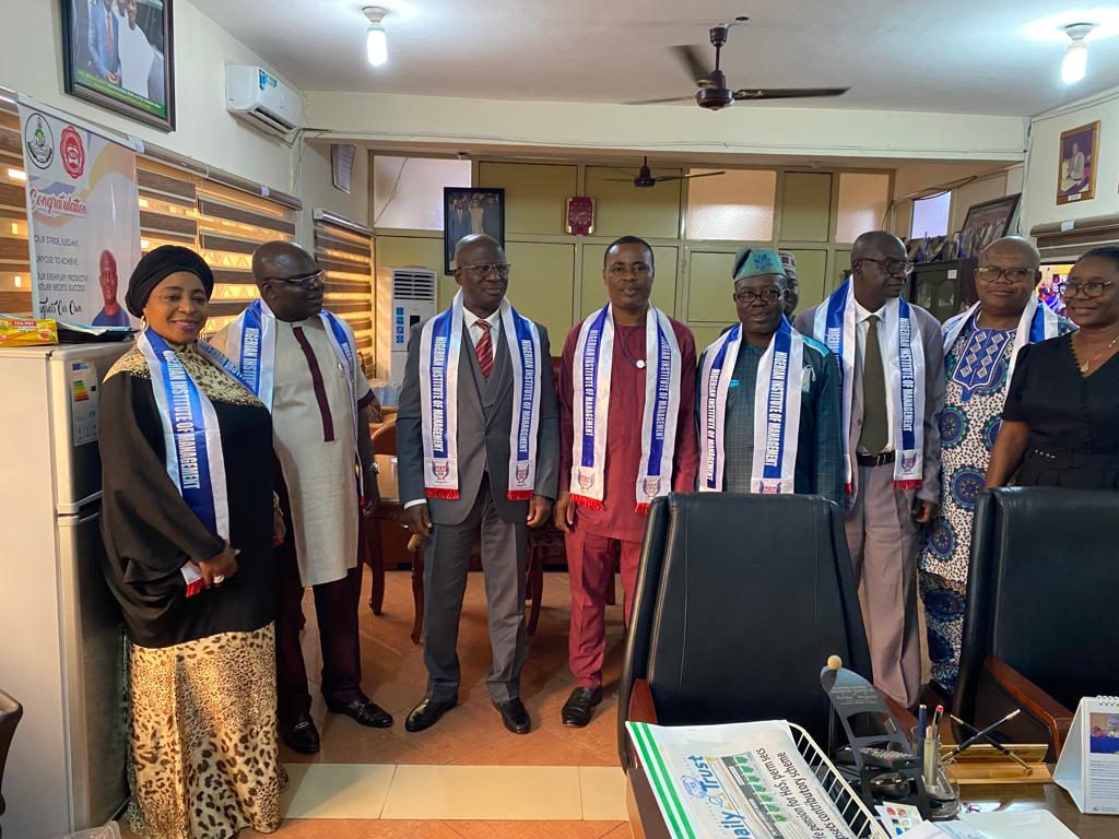 NgProductivity's tweet photo. Today, the Executive of Nigerian Institute of Management (NIM), Abuja Chapter paid a courtesy visit to the Director General, National Productivity Centre, Dr. Kashim AKOR. #NPC #Productivity #ngproductivity #NPCmediateam https://t.co/t2ruMbf6Dc