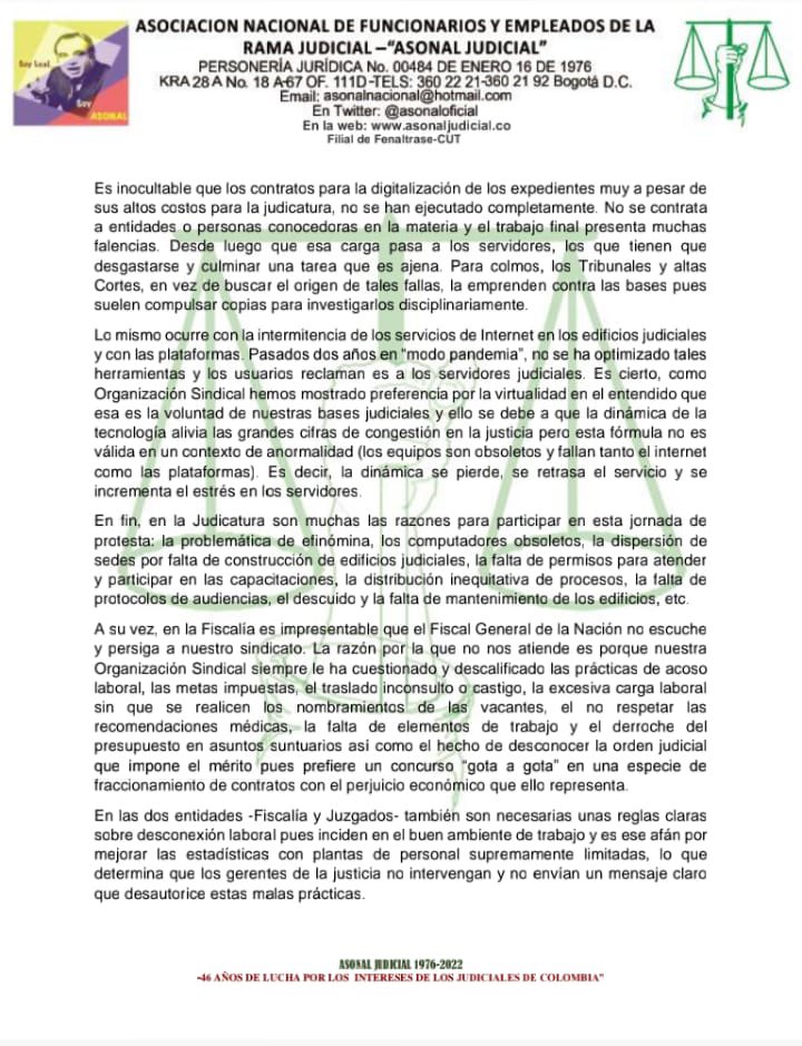 noti_judicial's tweet photo. Convocatoria a los judiciales para este 15 de septiembre de 2022. Jornada Nacional de Protesta. Asonal Judicial presente, presente, presente!!! https://t.co/J5aN3RzxA0