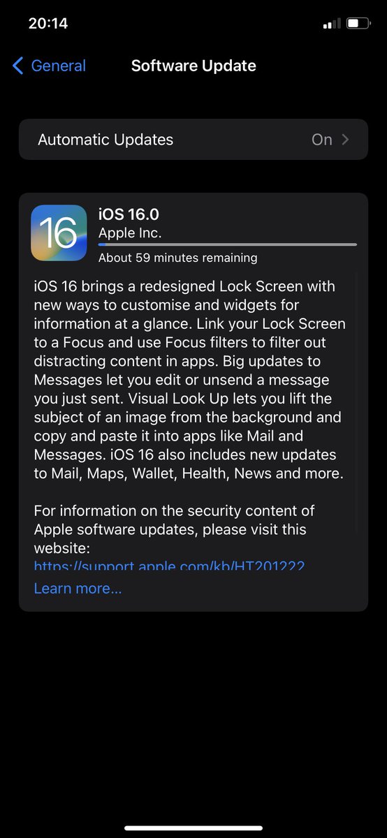 AndrexDev's tweet image. #iOS16 Updating…😁