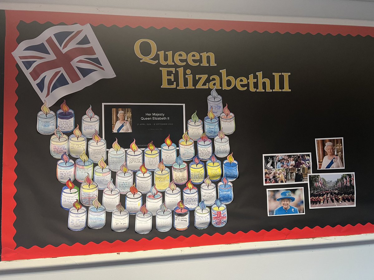 DLSjsyPrimary's tweet photo. Across the Primary School the boys have been giving thanks for and reflecting on the life of HM Queen Elizabeth. Year 6 created prayer candles and thought about the lessons we can learn from her life of service. https://t.co/LbZ922ZNfT