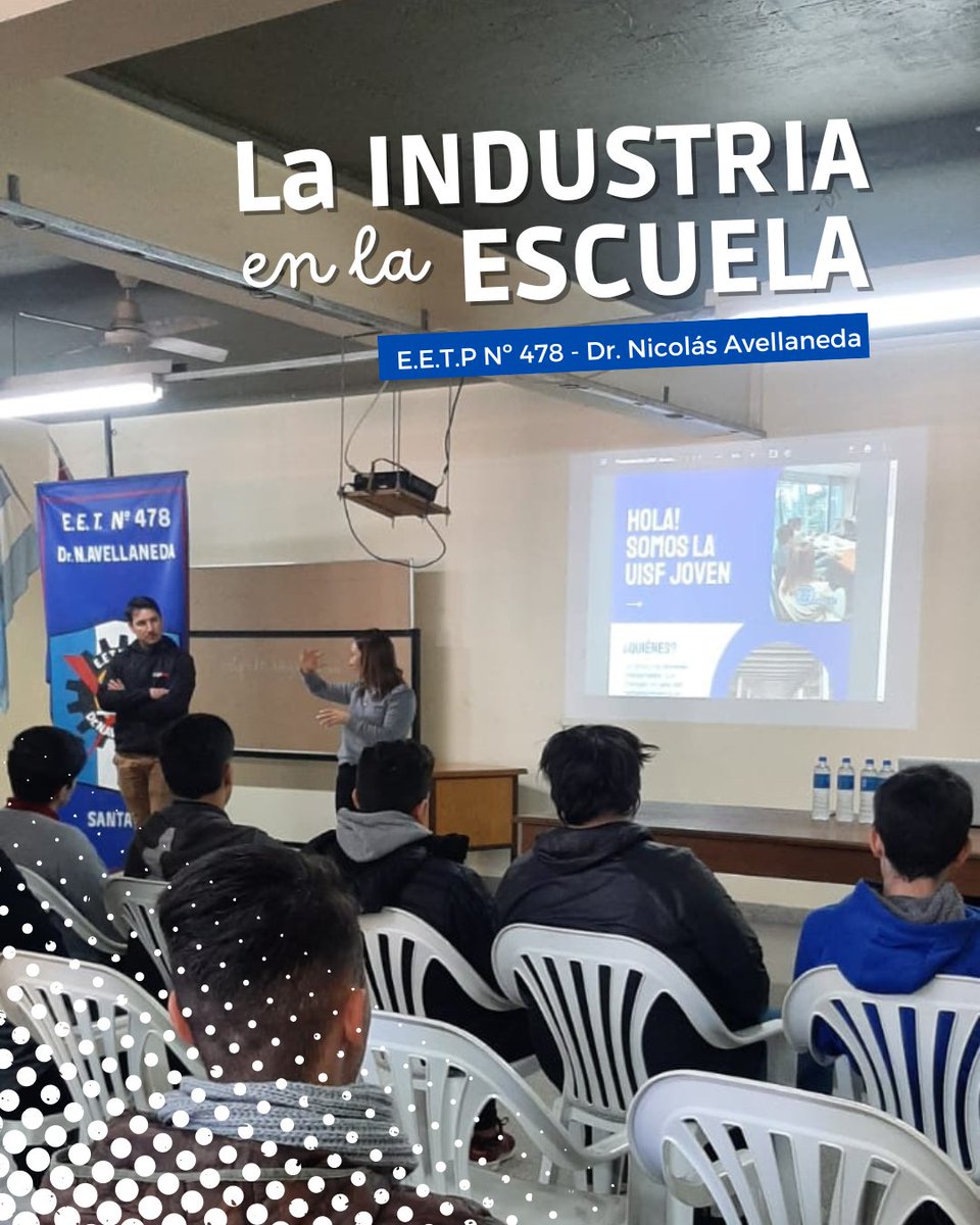 UISFJoven's tweet photo. 🏭🏫 En el marco del ciclo de charlas #laindustriaenlaescuela hoy fuimos recibidos en la EETP Nº 478 - Dr. Nicolás Avellaneda. https://t.co/lkTYQyT72H