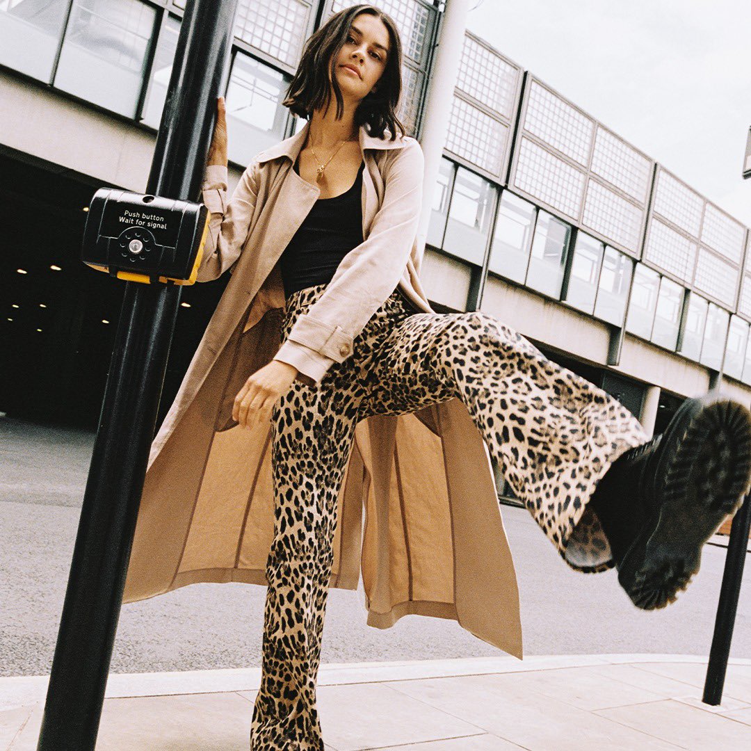Calzedonia on X: Animal Print Flare Jeans: ready to rock