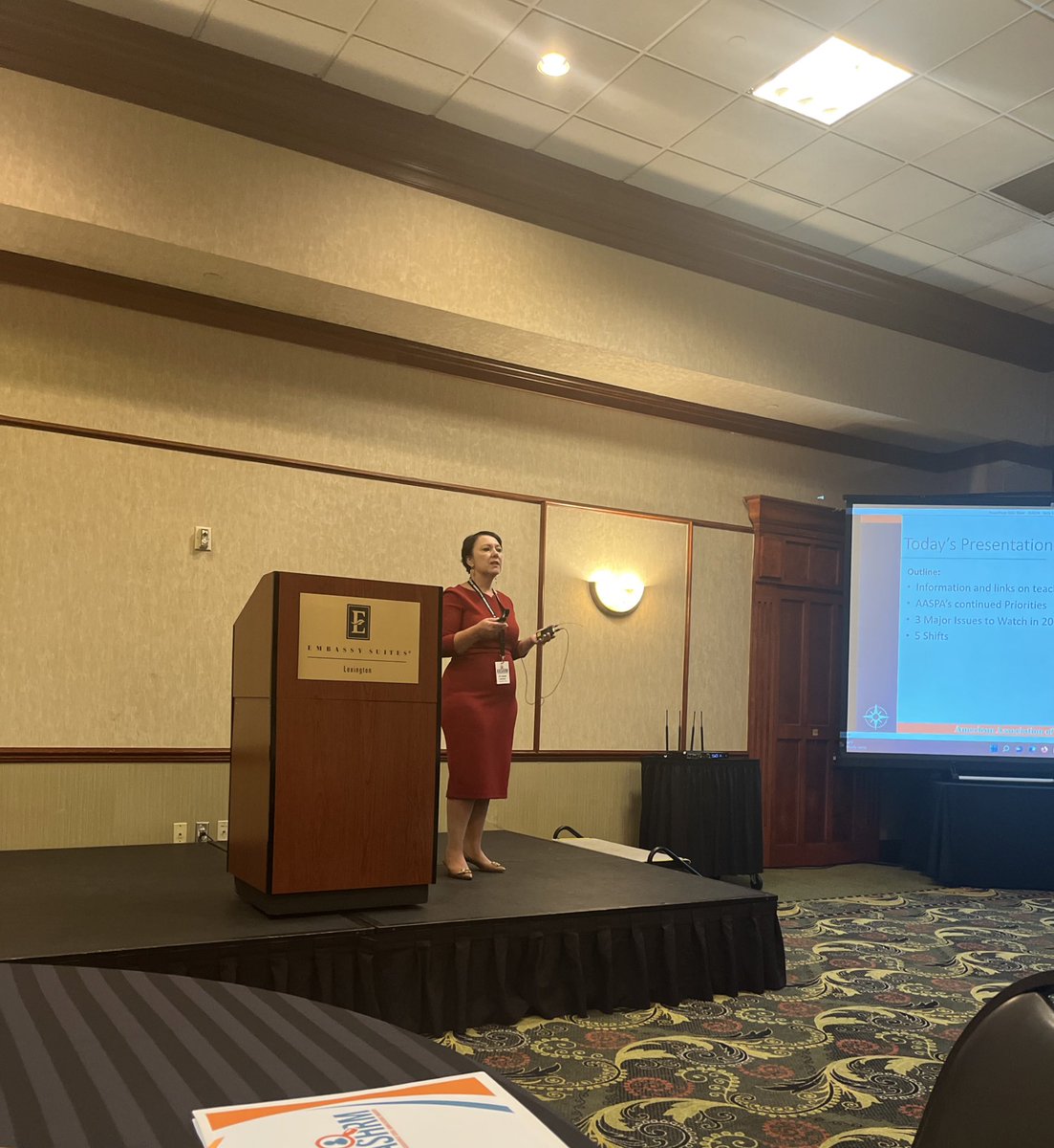KASHRM_'s tweet photo. Kicking it off with our first speaker, Executive Director of American Association of School Personnel Administrators, @Coashjohnson !
#KASHRMStateConference2022 https://t.co/f30FK4nqNo