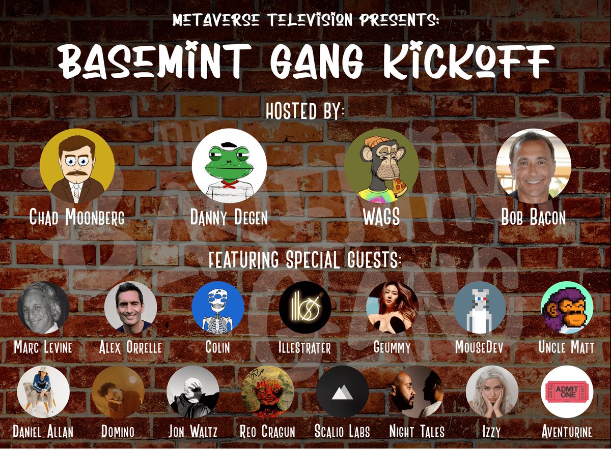 wagsshot's tweet photo. MEGA Kickoff spaces at 5pm PST TODAY! 

Join us and all these incredible team members to learn about the @BaseMintGang 💯 https://t.co/2Y6h85spsq