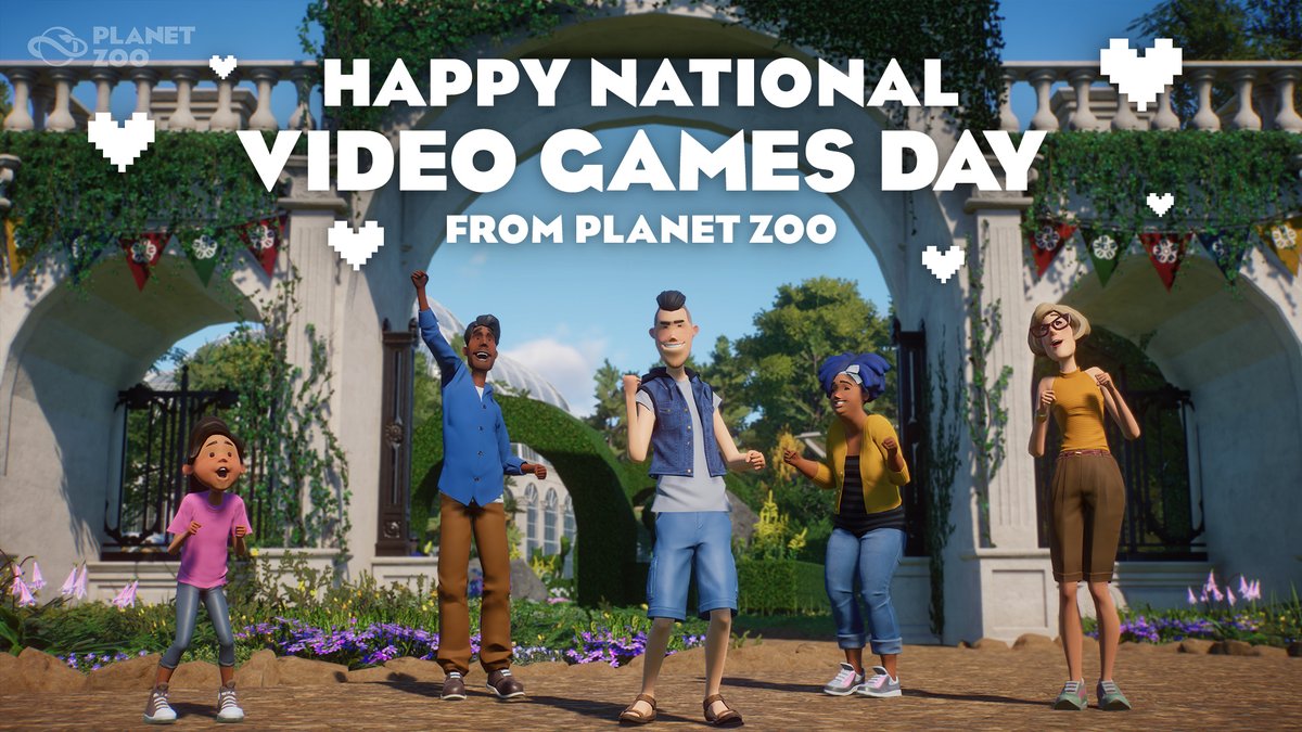 PlanetZooGame's tweet photo. It's #NationalVideoGamesDay! 🎮

Planet Zoo wouldn't be anything without the amazing PlanZo Fam. So, to celebrate today, we wanted to give a giant thank you to you - our community, who constantly amaze us with your enthusiasm and creativity

Thank you all 💚 https://t.co/iAycb2vt54
