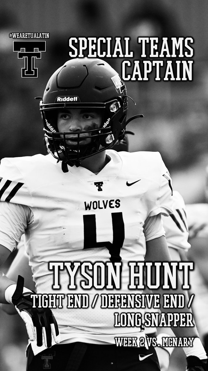 🏆 Players of the Week 🏆

Week 2 vs. McNary

Offensive - <a href="/Jackwagner09/">Jack Wagner</a> 
Defensive - <a href="/DrewCorcoran12/">Drew Corcoran</a> 
Special Teams Captain - <a href="/tysonhuntt/">Tyson Hunt</a> 

#WeAreTualatin