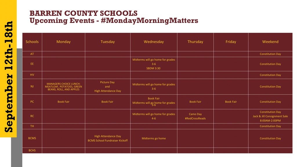 Barren Co. Schools on Twitter "MondayMorningMattersCheck out our