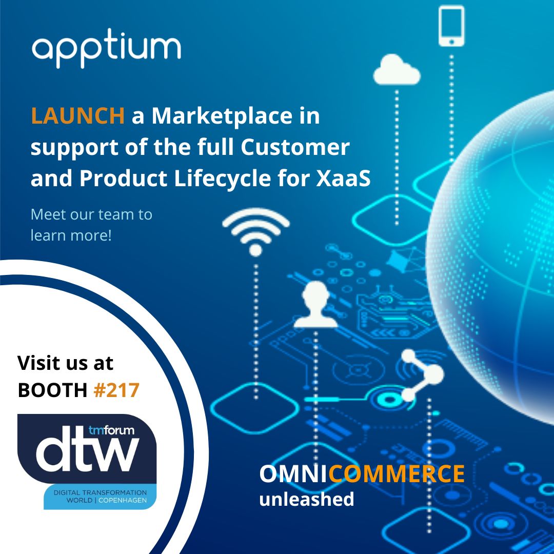 ApptiumTech's tweet photo. Take control of your digital business by launching a B2B2X Marketplace that supports an endless portfolio of cloud offerings.  To learn more, visit us at DTW Booth #217 or contact us at marketing@apptium.com

#TMFDigital #Apptium #CloudCommerce #Marketplace #DigitalTransformation https://t.co/aXR4u1gd8c