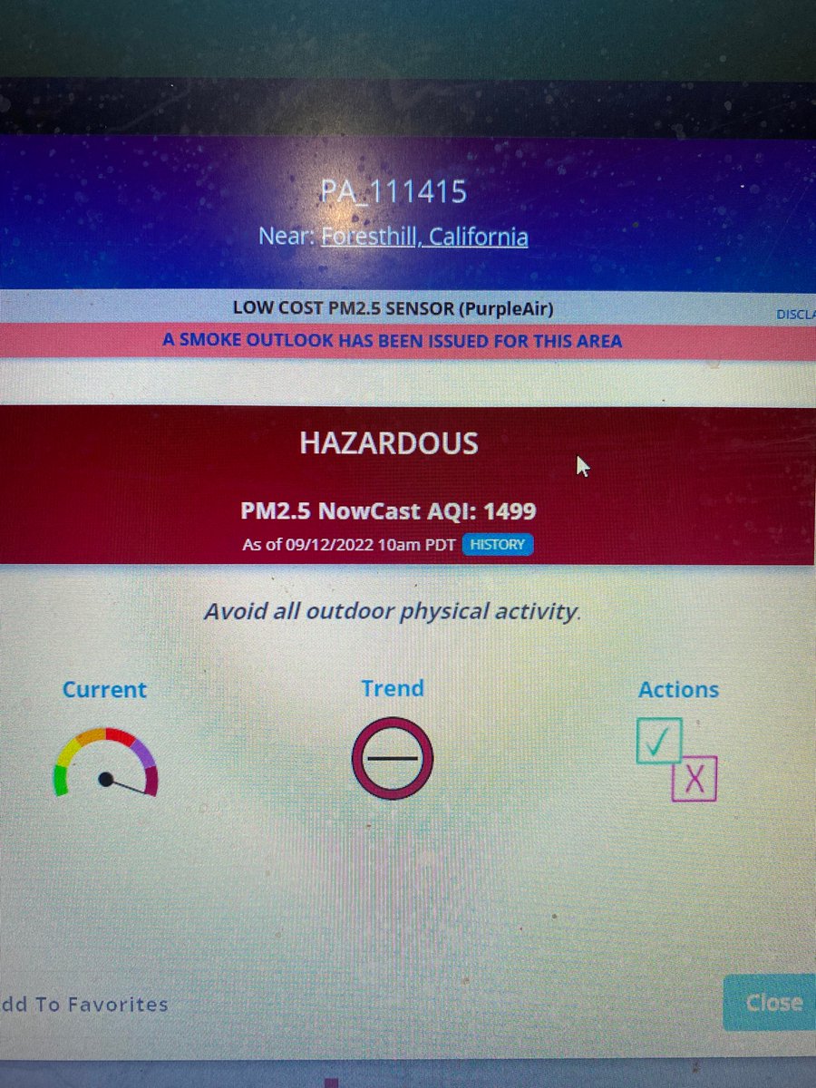That’s not good. Highest AQI I can remember seeing in the past few years of watching a lot of fires.