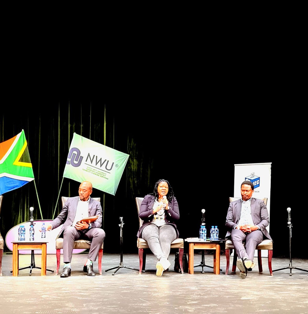 NoncebaMhlauli's tweet photo. 📍 Multi-party debate on voter education and youth voter apathy at the North West University . #ANCYL78 ⚫️🟢🟡 https://t.co/CjFfS8bBJV