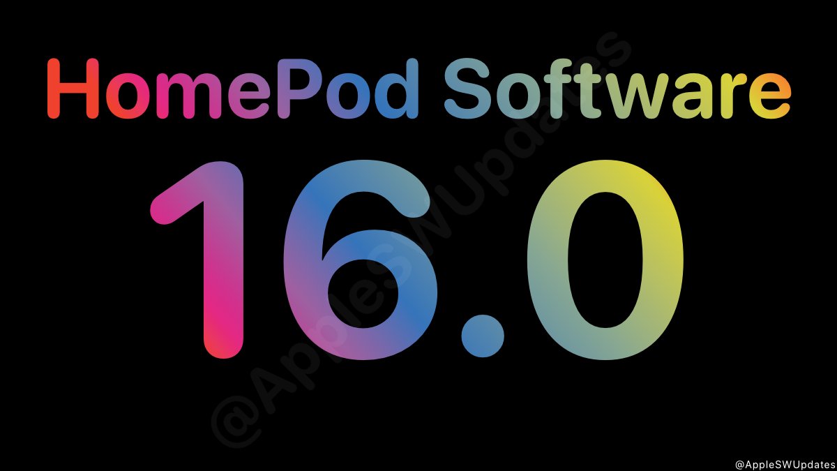 Apple Software Updates on Twitter: "HomePod Software 16.0 (20R373) has