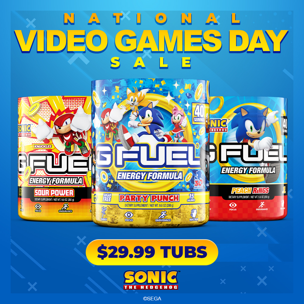 GFuelEnergy's tweet photo. 💙 𝗟𝗜𝗞𝗘 + 𝗥𝗧 to win a video game-inspired #GFUEL ITEM of your choice! Picking 2 winners later this week to celebrate our #NationalVideoGamesDay 𝗙𝗟𝗔𝗦𝗛 𝗦𝗔𝗟𝗘 - Valid thru Sept 19th!

🎮 CODE "VIDEOGAME" = EXTRA 25% OFF!

🛍️ 𝗦𝗛𝗢𝗣 𝗦𝗔𝗟𝗘: https://t.co/exvuOVn8ro https://t.co/lnEEh1UdyU