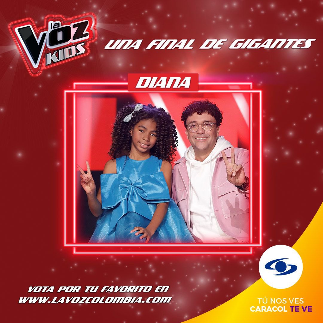 andrescepeda's tweet photo. ¡Esta noche es la final de @lavozkidscolombia! 
¿Ya fueron a https://t.co/Fx0GPtFAVs a votar por Diana? 
Vamos a apoyarla entre todos para hacer su sueño realidad. 
Comenta ✌🏼 si ya votaste por ella. https://t.co/wZ4acsBVE3