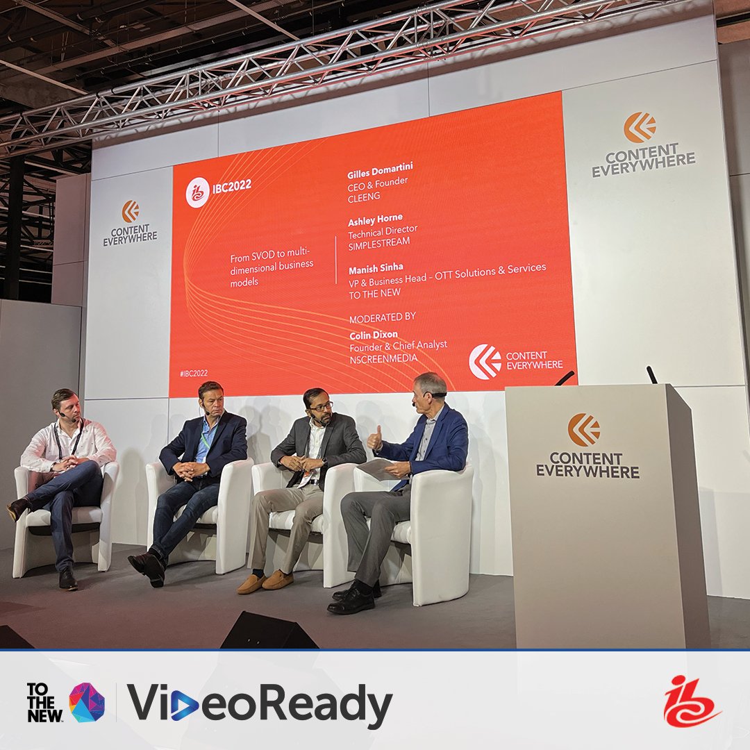 TOTHENEW's tweet photo. After 4 thrilling days of everything #OTT, VideoReady demos, & launch of #VideoReady Sports & MaaS, we come to the end of a great show. Team @IBCShow we’re thankful for a wonderful show. Thanking all attendees & our Newers for making this event a success
#IBC202 #ottmonetization https://t.co/P6btwKbWwJ