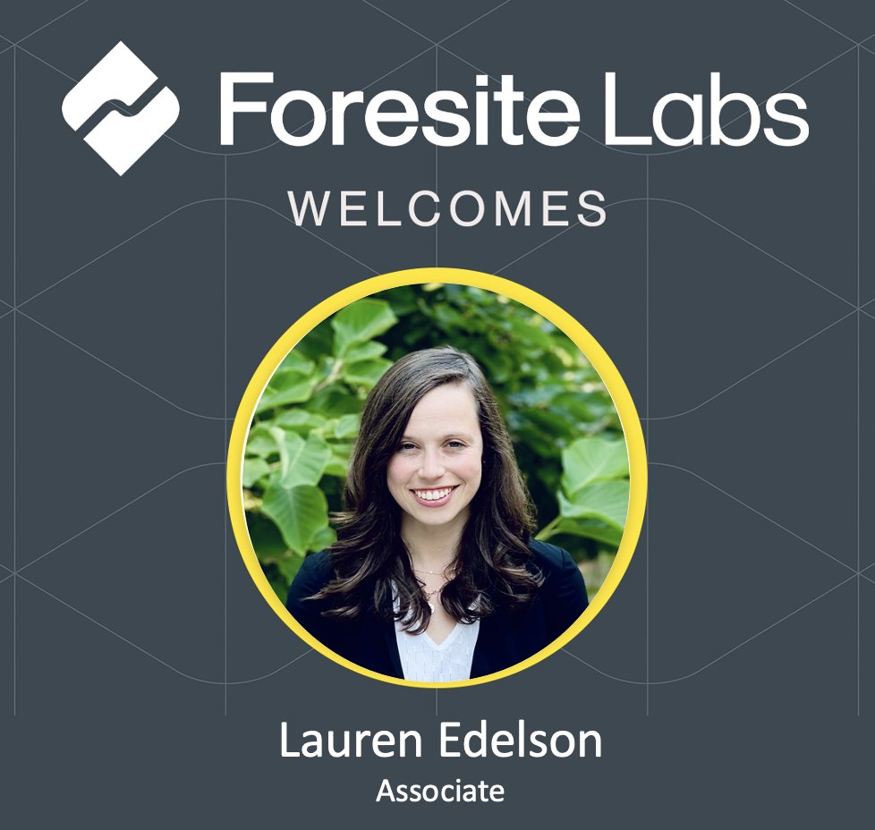 A big Labs welcome to our newest team member, Lauren Edelson! She joins us as an Associate on the New Ventures team, where she develops and launches new companies at the intersection of biology and data science. Welcome, Lauren!