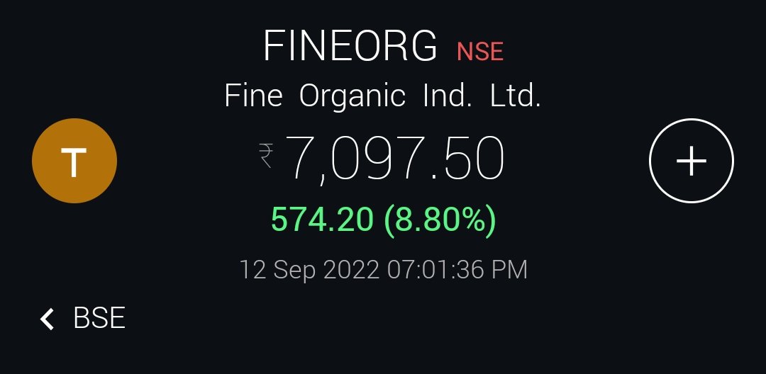 WiserThisTime's tweet photo. #FineOrganics hits new #ATH 7186.95
🐢....

Go check the chart..

Rest is #History

#MultibaggerCharts #MultibaggerReturns https://t.co/SMu56hATli