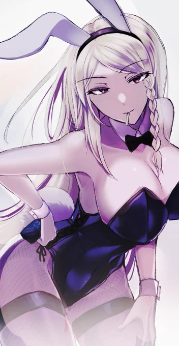 【創作】ココアシガレットを食べながら何故かバニーを着せられた女 