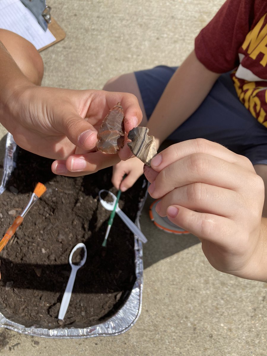 MrsBartley4's tweet photo. Wow! Look what our archaeologists dug up at the “dig site” today! @MTinsman_edu @CESGoPanthers https://t.co/GEKl32wIN7