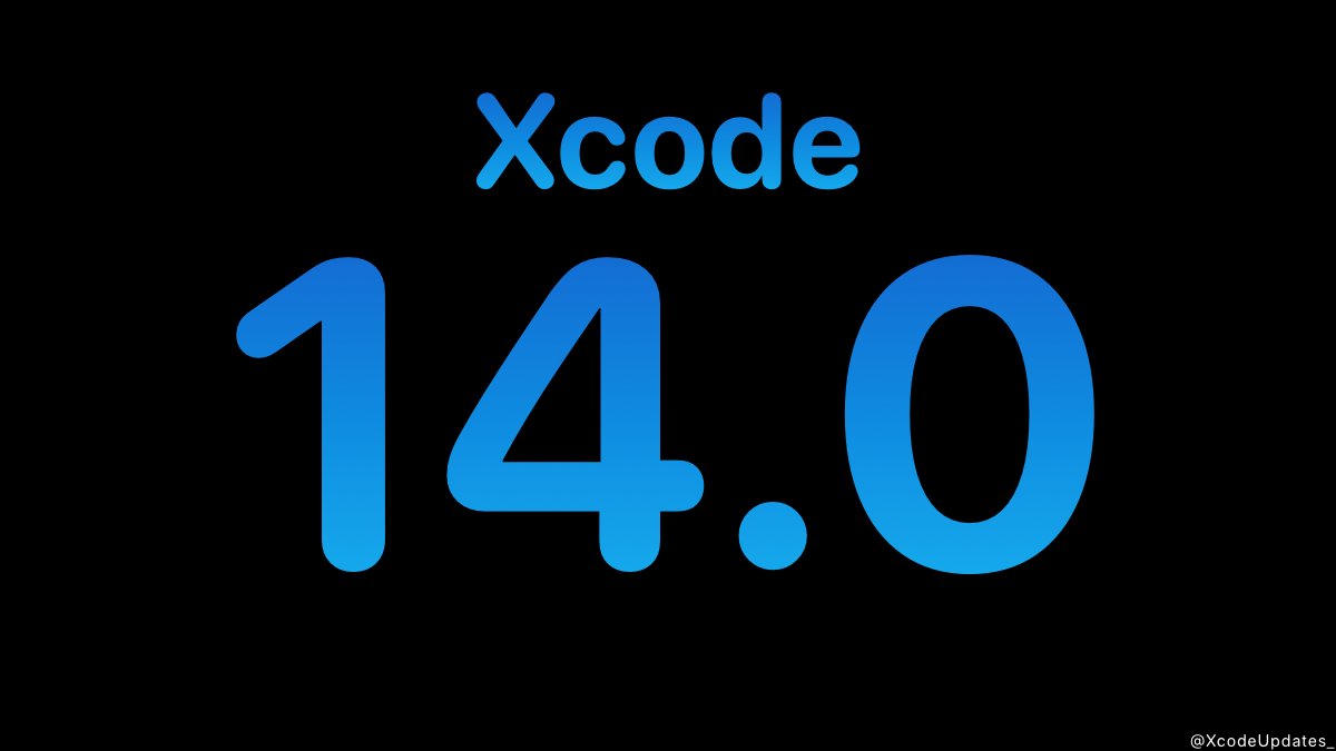 XcodeUpdates_'s tweet image. Xcode 14.0 (14A309) has been released. #Xcode #Xcode14