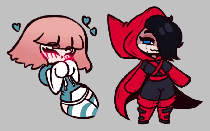 a couple doodles from an aggie with shroomolive and emma stealing their bf's fits 