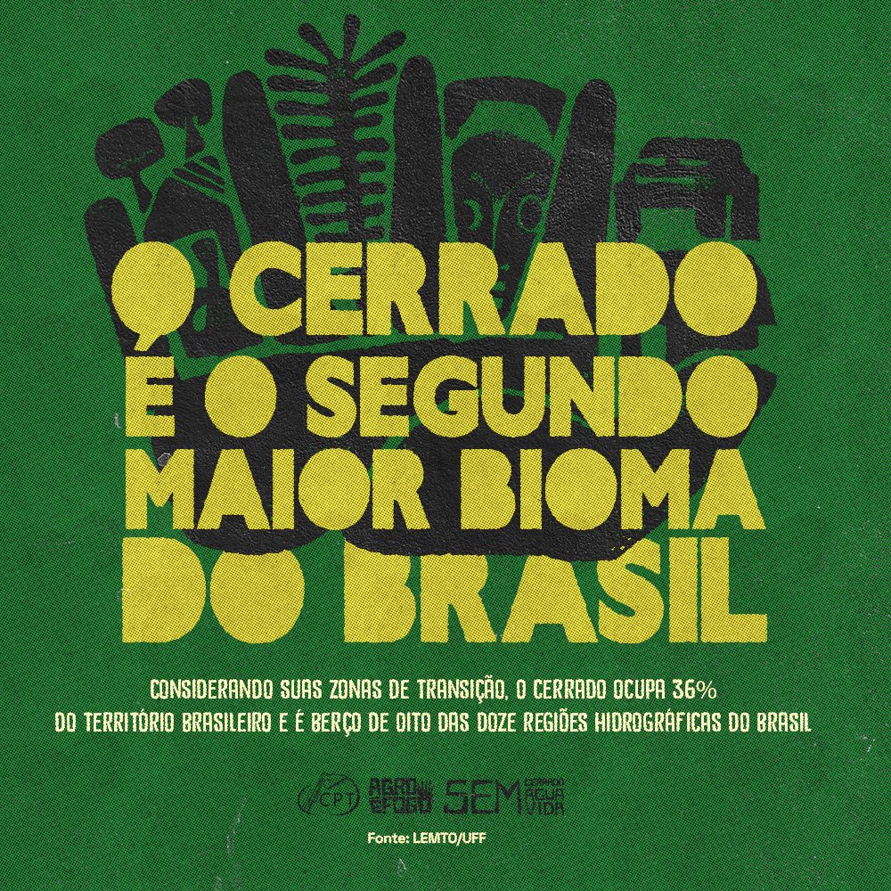 ApibOficial's tweet photo. "Dia do Cerrado é dia de lutar pela Justiça que brota da Terra: precisamos falar sobre o Cerrado nas eleições!
#EmDefesadoCerrado" https://t.co/I1vs0EQOw3