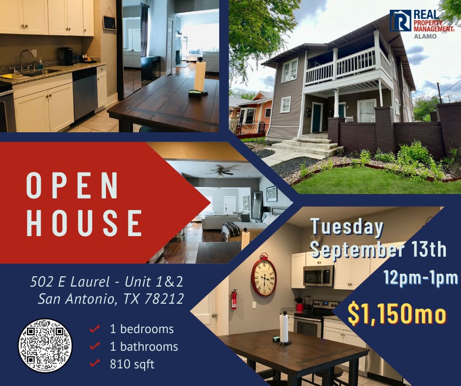 RPMAlamo's tweet photo. Please come and see this beautiful house for rent, you will love it!

502 E Laurel, San Antonio, TX 78212 Tuesday September 13th 12:00pm to 1:15pm

#realestate #realestatelife #realestatetips #realestateagent #realestateinvesting #propertymanagement #propertymanagementservices https://t.co/MuxXSOXwoa