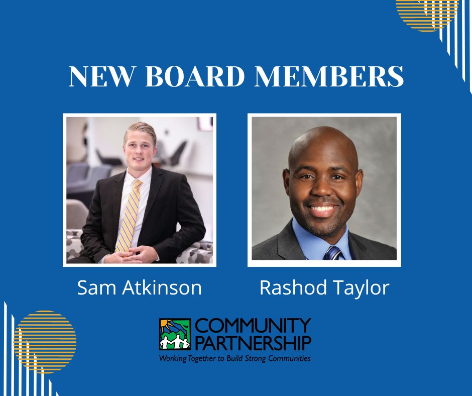CPOzarks's tweet photo. We want to recognize two new members of our Board of Directors: Rashod Taylor with @hellocountry and Sam Atkinson with @MercySGF. Thanks to our board for helping us work toward our mission of building resilient children, healthy families, and strong neighborhoods &amp; communities! https://t.co/Rsmx6YgcRW