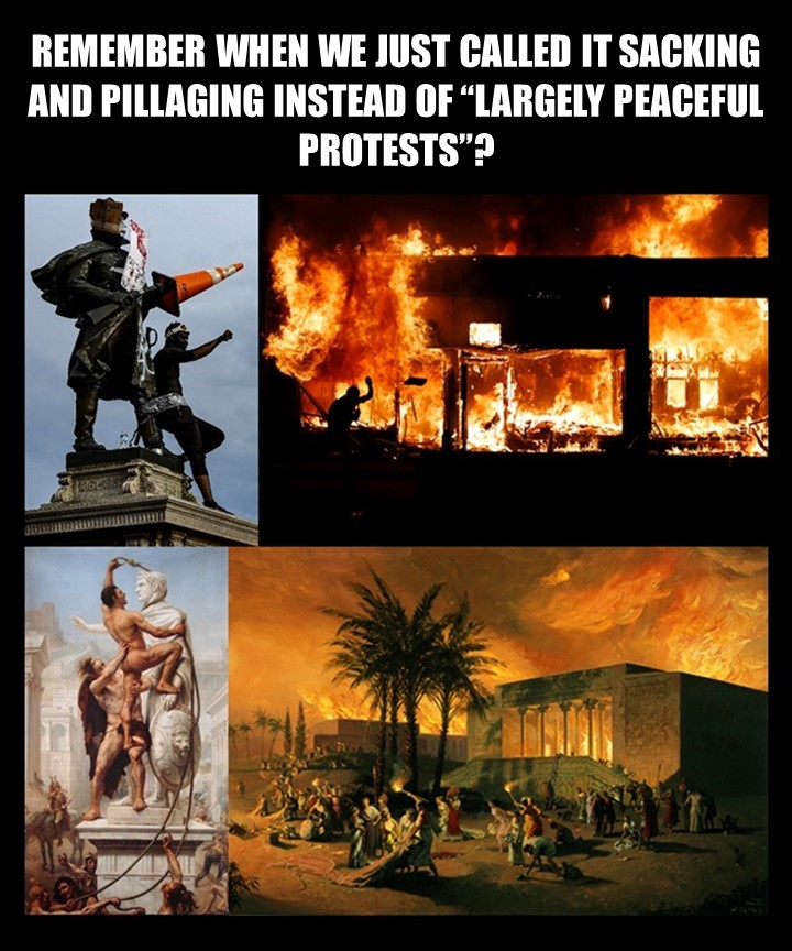 vanity_little's tweet photo. I did not see any buildings being burnt down in DC on January 6th. No one was drug out of their office/workplace and beat to death or had their lives destroyed. Is America really this stupid or is it pure brainwashing? You decide. https://t.co/Qa8THTkysO
