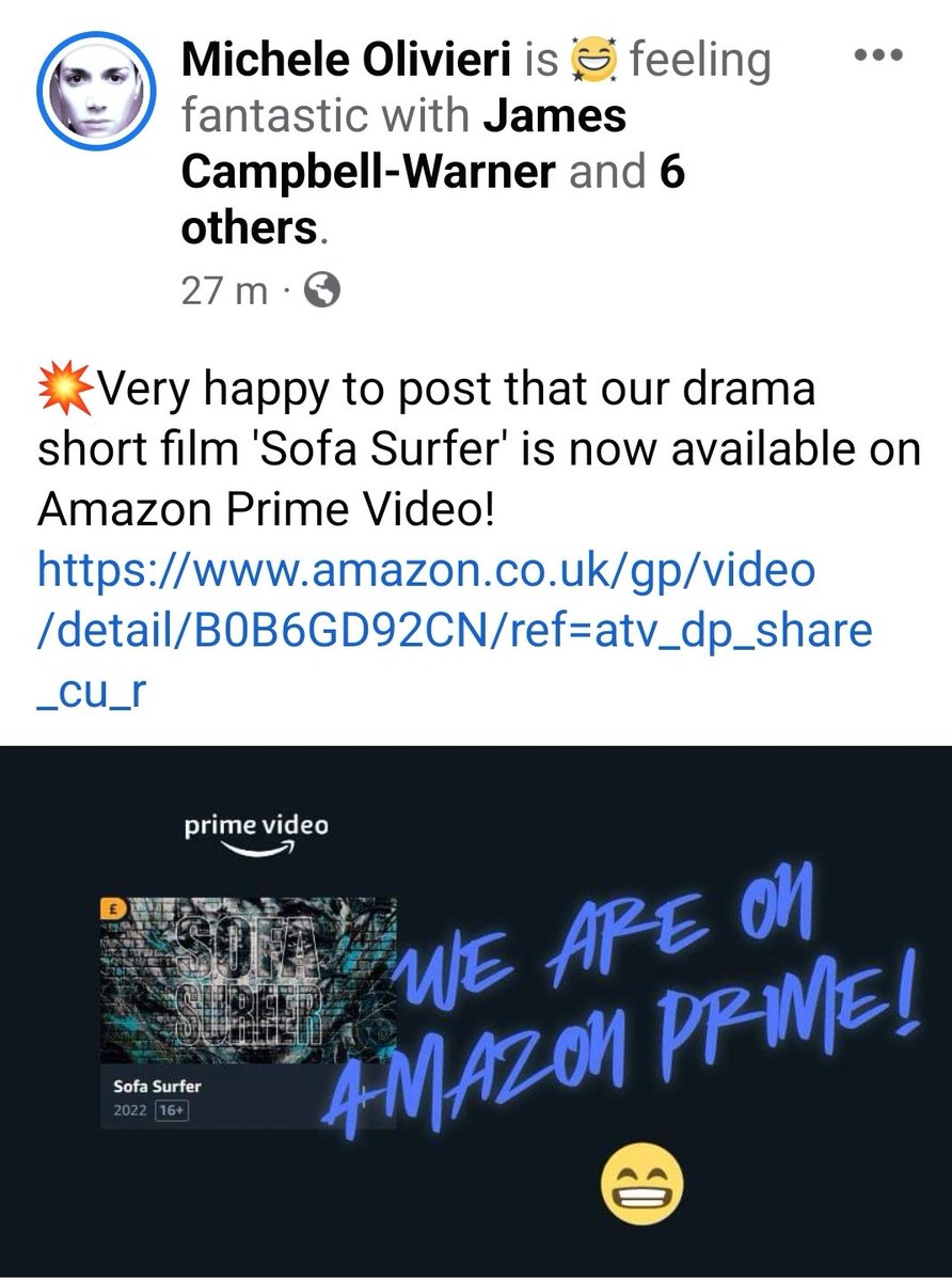 Tom_P_Dayton's tweet photo. 🥳Just found out a short I star in called Sofa Surfer is available on Amazon Prime #onprime #sofasurfer #actorgoals https://t.co/xRjk6ttJXl