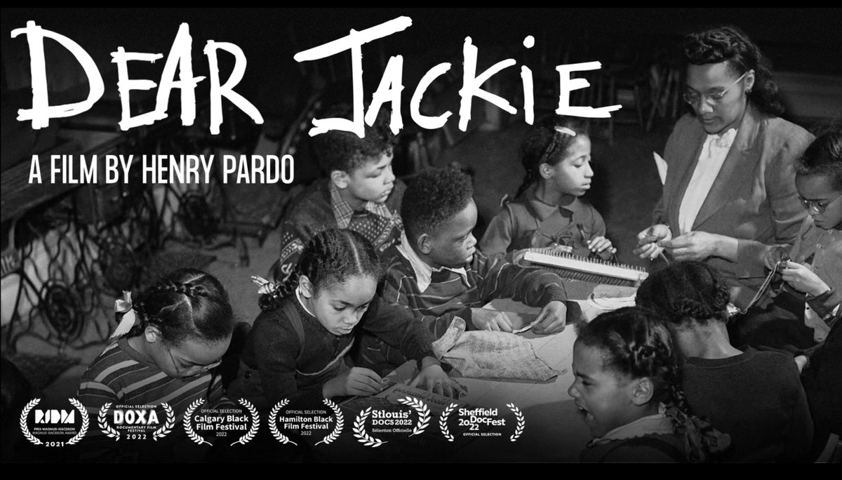 💫Another chance to see DEAR JACKIE in Montreal! The film will be screened for free at Maison de la culture de Côte-des-Neiges as part of the Montreal International Black Film Festival neighbourhood program! More info here: montrealblackfilm.com/en/event/fifbm…