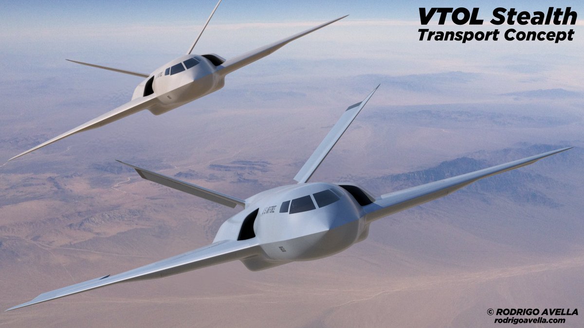 rodrigoavella's tweet photo. VTOL Stealth Transport
Stealth high-speed vertical take-off and landing aircraft concept, for special operations transport.
https://t.co/wVwLpBMhZ4
#specialforces #vtol #vtolaircraft #stealth #concept #conceptaircraft #military #usa #airforce #usaf #navy #fighter #fighterjet #jet https://t.co/WimkrEORcq