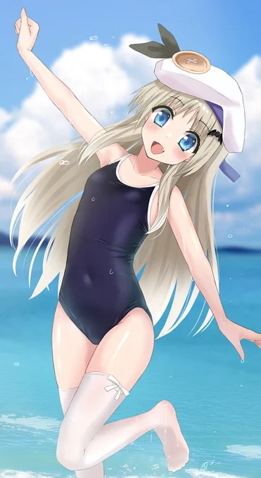 Skebのやつです アリガトウゴザイマシタ!!!
まだ暑いからスク水絵でもセーフ 
