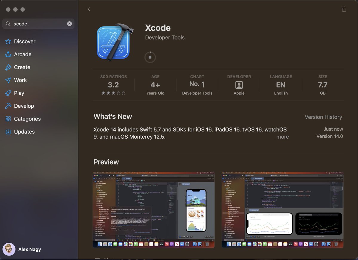 Rebeloper's tweet image. I'll take one, thank you #xcode14 #ios16