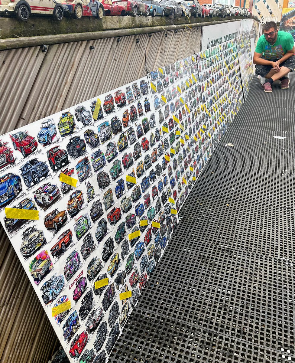 Popbangcolour's tweet photo. How many #ContinuousCar stickers is too many? 

Over 700 of the 1450 created so far… 
🚗+✍🏻
#Popbangcolour https://t.co/2HEmvCDH4U