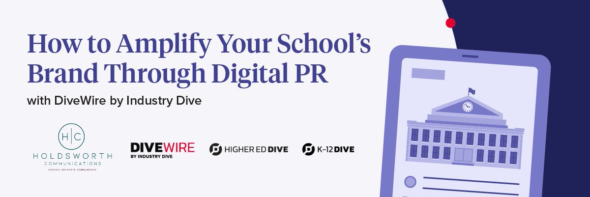 DrHoldsworth's tweet image. Interested in learning all about how digital #PR can amplify your school or district's #brand?

Join me for this FREE webinar hosted by @K12DiveNews  next week: resources.industrydive.com/digital-school…

#schoolPR #K12PR #schoolmarketing