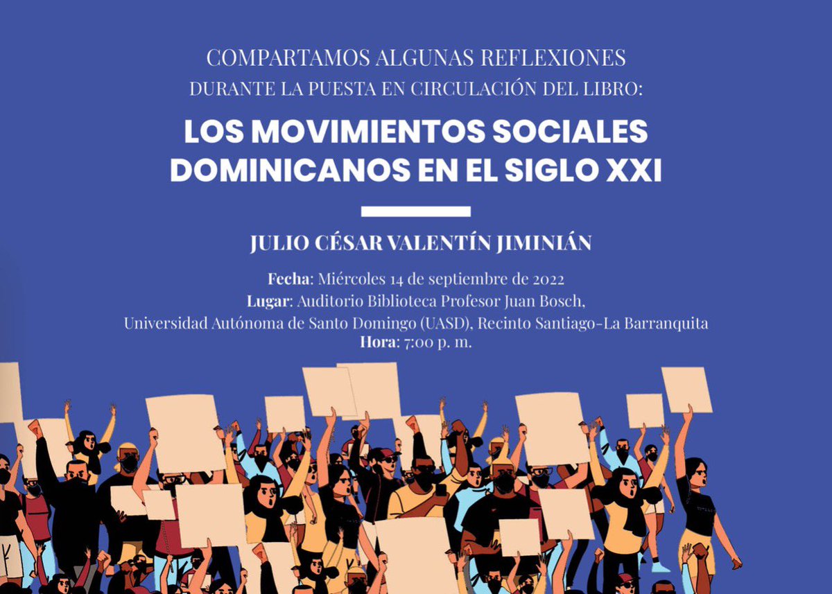 SasaEspinal's tweet photo. Acompañemos a la buena lectura, acompañemos al amigo, político e intelectual @JCesarValentin, a la puesta en circulación de su nuevo libro.

🗓 Miércoles 14 de septiembre.
🕗 7:00 pm.
📍 UASD, Santiago.

#LibroValentin #JulioCésarValentín #PresentaLibro https://t.co/JaLMTe4v6C