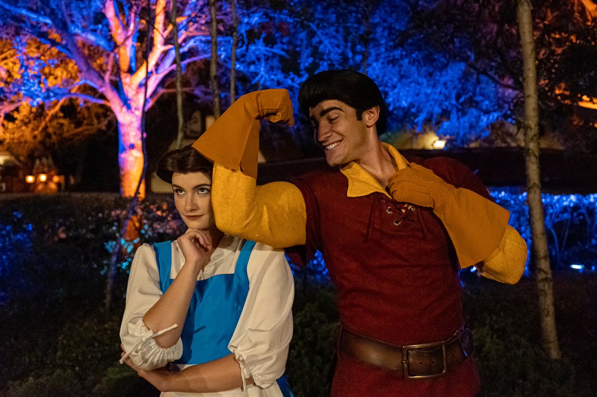 TheMegdalorian's tweet photo. When he was a lad he ate four dozen eggs every morning to help him get large. &amp; now that he’s grown he eats five dozen eggs so he’s roughly the size of a barge!! Hope you ate your eggs this morning to survive this Monday!!💪🏼🤪 #belle #gaston #mnsshp #disneycharacters #halloween https://t.co/VFb343Skst