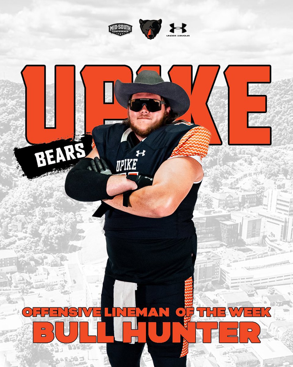 UPIKEFOOTBALL's tweet photo. Our Offensive Lineman of the Week, BULL HUNTER! Bull came out and had a great game and was part of the offensive line that gave up 0 sacks! #BearDown #EarnTheRight https://t.co/SNwjP7XoK4