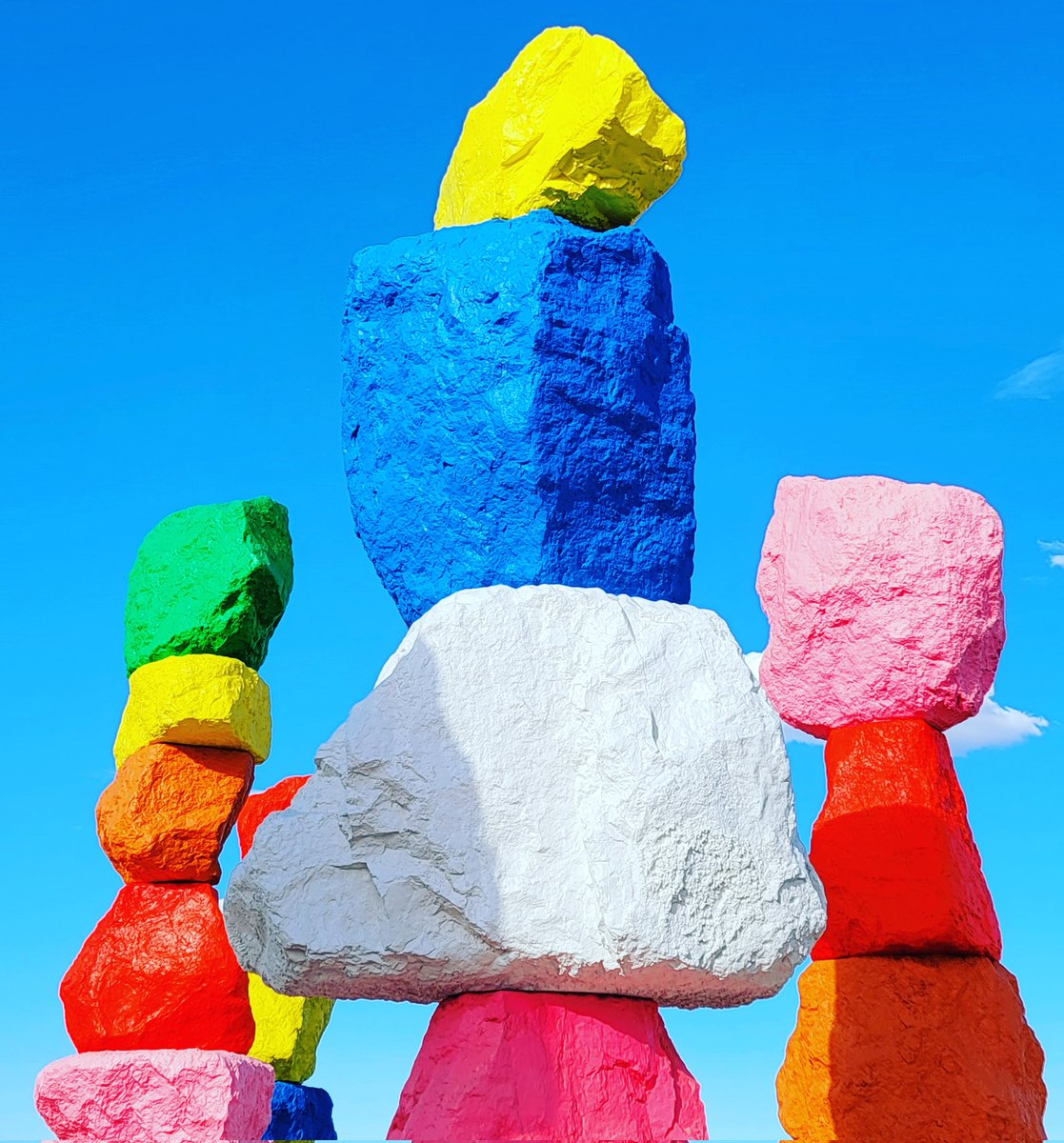 Marshmallows, Vegas style #smores #sevenmagicmountains #ALCSummit #ALCVegas @ Seven Magic Mountains