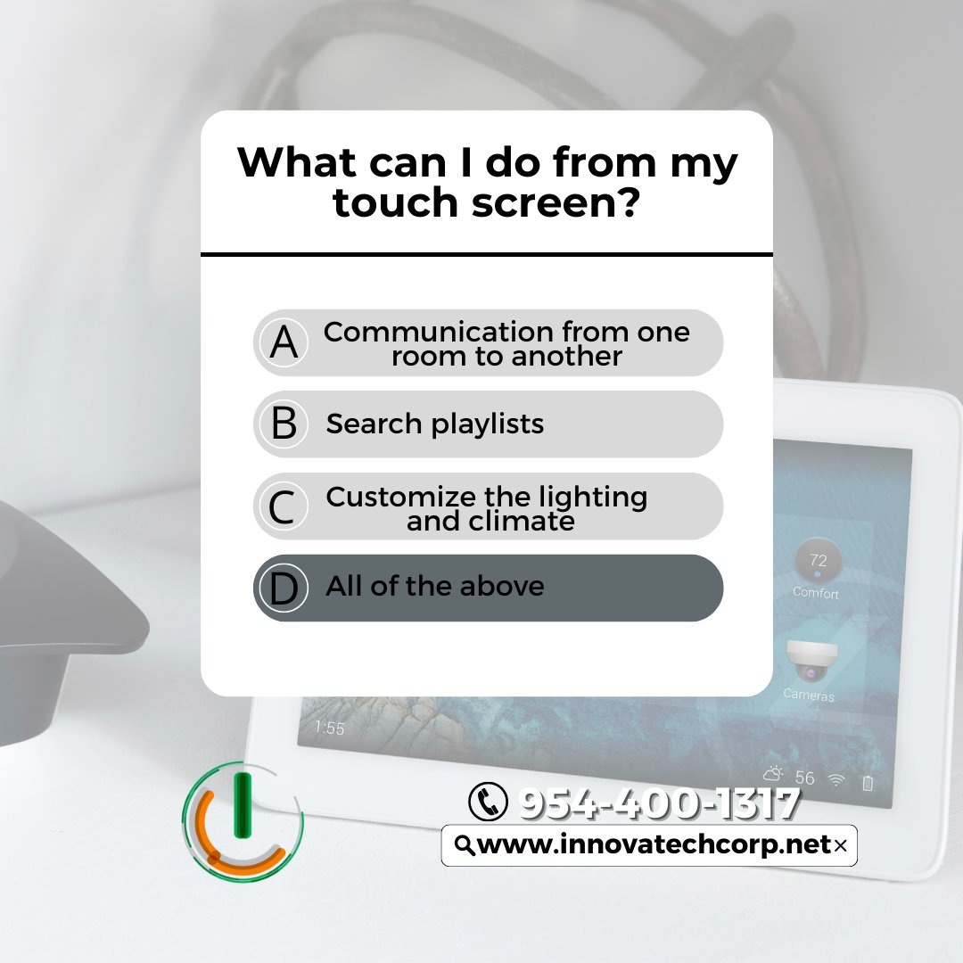 InnovatechSolu2's tweet photo. All options just a click away 👍
Contact us 📲954-400-1317
🔴https://t.co/N5BFCysvz8
#innovatechprojects #innovatechsolutions
#homenetwork #luxury #luxuryhome #installers #control #florida #miami #medellin #colombia #mechanism #automations #smarthomes #realstate #smartdevices https://t.co/AJfuQibd4F