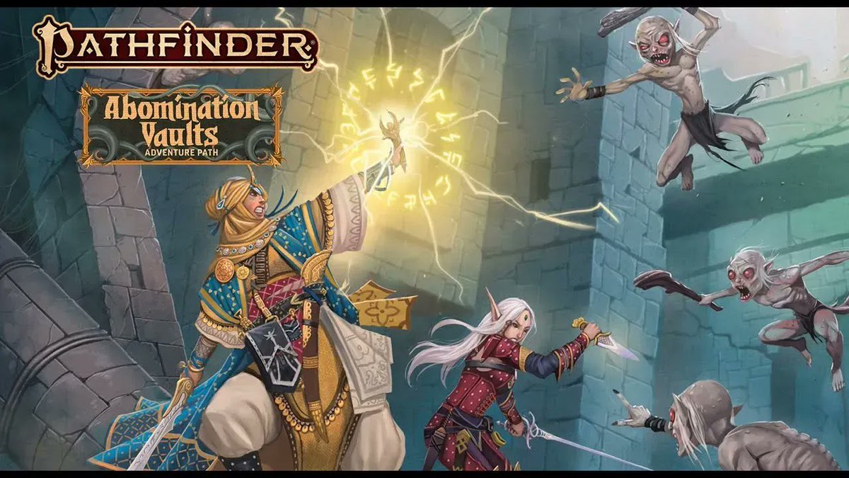Enter the megadungeon! The #Pathfinder Abomination Vaults is coming to #5E and we need your help to know how many to print! Preorder today!

Read the blog: paizo.me/3936ZG2 
Watch the trailer: paizo.me/3DgF3Lv 
Learn More and PreOrder: paizo.me/3dQwdY9