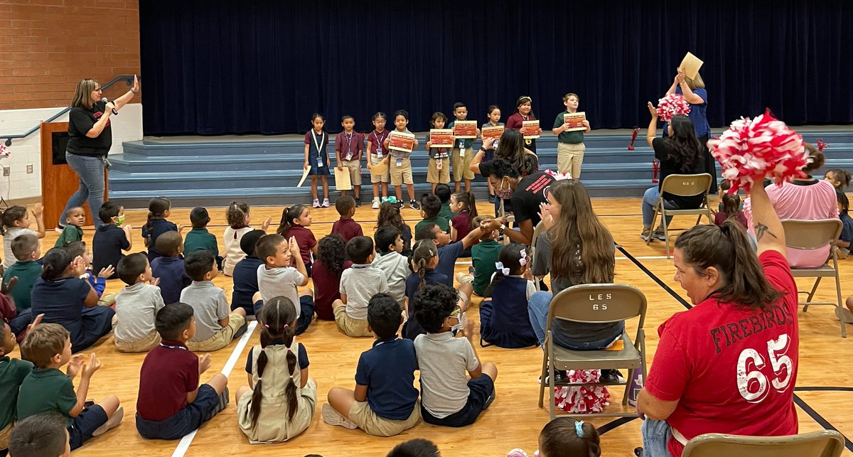 Littleton_ES's tweet photo. On Friday September 9th, we celebrated our E.P.I.C Firebird students in Kinder through 8th grade. Our Kinder - 4th graders who have passed all skills on the phonics screener were celebrated by giving them their own spirt shirt!  Keep being E.P.I.C. Firebirds! https://t.co/tftC1h56W4