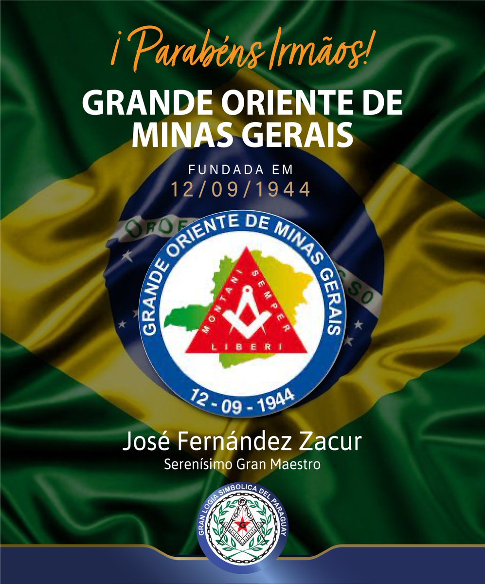 granlogiapy's tweet photo. ¡Parabéns irmãos do Grande Oriente de Minas Gerais!
#CMSB #COMAB #maçonariamineira #maçonaria #maçonariabrasil #maçonariaregular #maçonariaunida #GLSP #MasoneríaRegular https://t.co/rCo48i0fy8