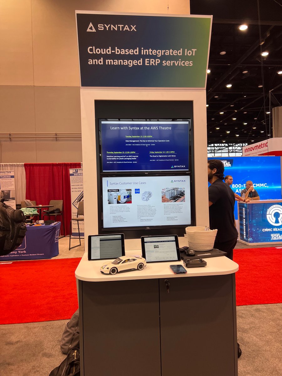 #SAP works with <a href="/AWS_Partners/">AWS Partner Network</a> to bring benefits to your business. 👀 us at <a href="/hannover_messe/">HANNOVER MESSE</a>, Sept. 12-17 – <a href="/AWS/">Amazon Web Services</a> Booth 134764, East Bldg., Level 3.

Unable to attend #HM22? Contact us for a personal one-on-one meeting at marketing@syntax.com