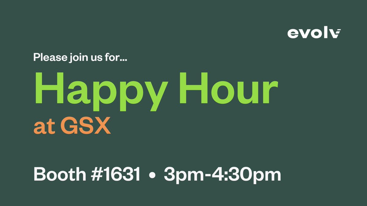 EvolvTechnology's tweet photo. We are keeping the excitement going today and tomorrow with happy hour at booth 1631 at #GSX2022. Would love to show you how security screening can be quick and efficient!
#GSX #GSX22 #SecurityIndustry #ExperienceSafety #WeaponsFreeZone https://t.co/NshOyjx0wp