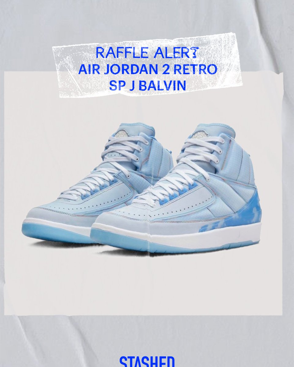 theSTASHED's tweet photo. STASHED RAFFLE ALERT Air Jordan 2 Retro SP J Balvin AVAILABLE 09/14.
⁠
HOW TO ENTER⁠
1. Follow STASHED 
2. Enter the draw at the RELEASES page on our site⁠
3. Reply to this tweet with a 🌩

https://t.co/VmzFzLmt5A
⁠
DRAW ENDS 09/14/2022 6:00 AM PDT⁠ https://t.co/VFl1xnT1gp