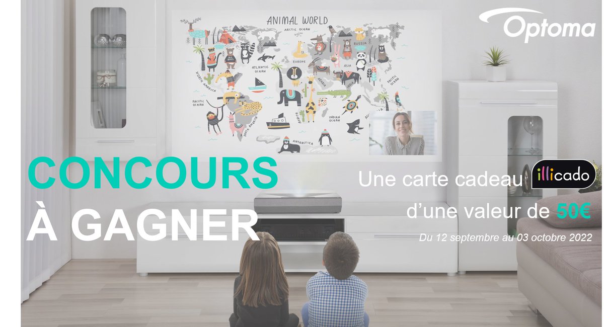 OptomaFrance's tweet photo. #Concours 🎁
À l’occasion de la rentrée scolaire, Optoma France vous offre une carte cadeau illicado d’une valeur de 50€ 👨‍🏫

Pour participer : 
📚 Suivez @OptomaFrance 
📚 Retweetez ce tweet
📚 Invitez 3 de vos amis

Tirage au sort le 03 octobre ✨
Bonne chance à tous ! https://t.co/FVpRQwdalw