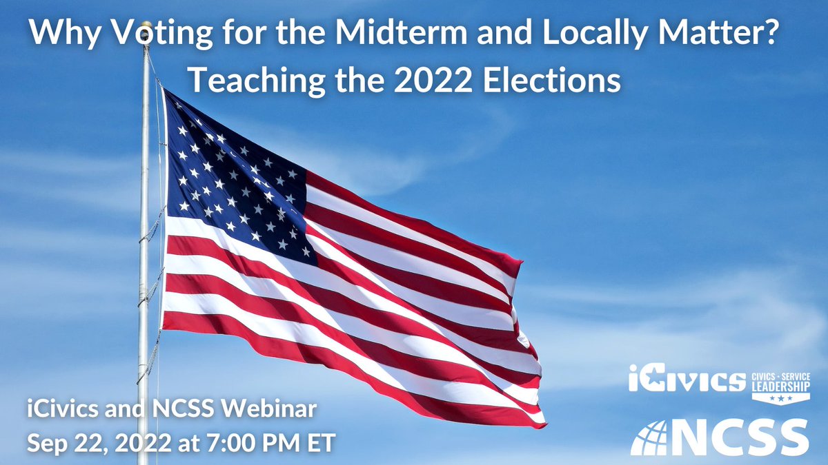 Join us + <a href="/icivics/">iCivics</a> for a webinar series exploring the connections between #civics, service, &amp; leadership. In the 1st session, we'll analyze major issues confronting voters in the midterms and provide strategies for teaching controversial issues.

Register: hubs.li/Q01m4txt0