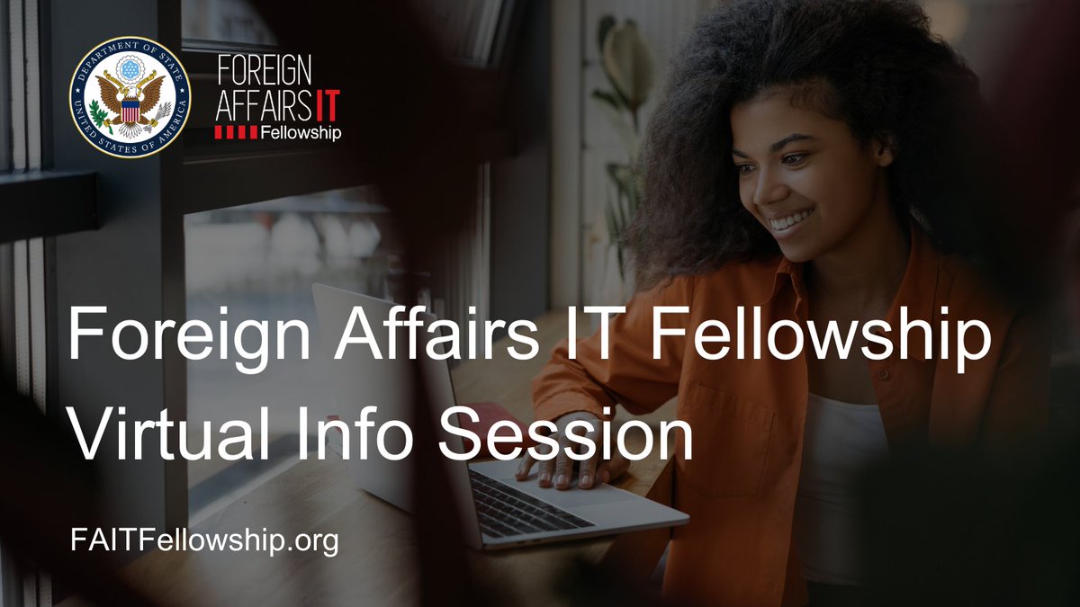 FAITFellowship's tweet photo. Applications are being accepted 9/12/2022 through 2/3/2023 for this State Department 2-year fellowship that provides academic funding, internships, and a career path in the Foreign Service. Sign up now for one of our virtual info sessions to learn more.  https://t.co/mLJdrwnz8S https://t.co/P4sFynrteR